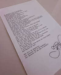 Image 3 of SALE! Any Poem/Prose (Unframed)