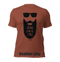 Image 4 of Jesus Saves Y'all Bearded Canvas Bella tee - FREE SHIPPING!!