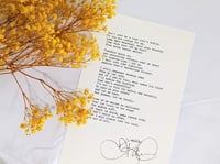 Image 4 of SALE! Any Poem/Prose (Unframed)