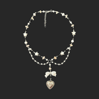 Image 1 of Ribbon Heart Necklace