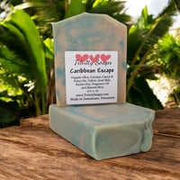 Caribbean Escape, handmade goat milk and tallow soap