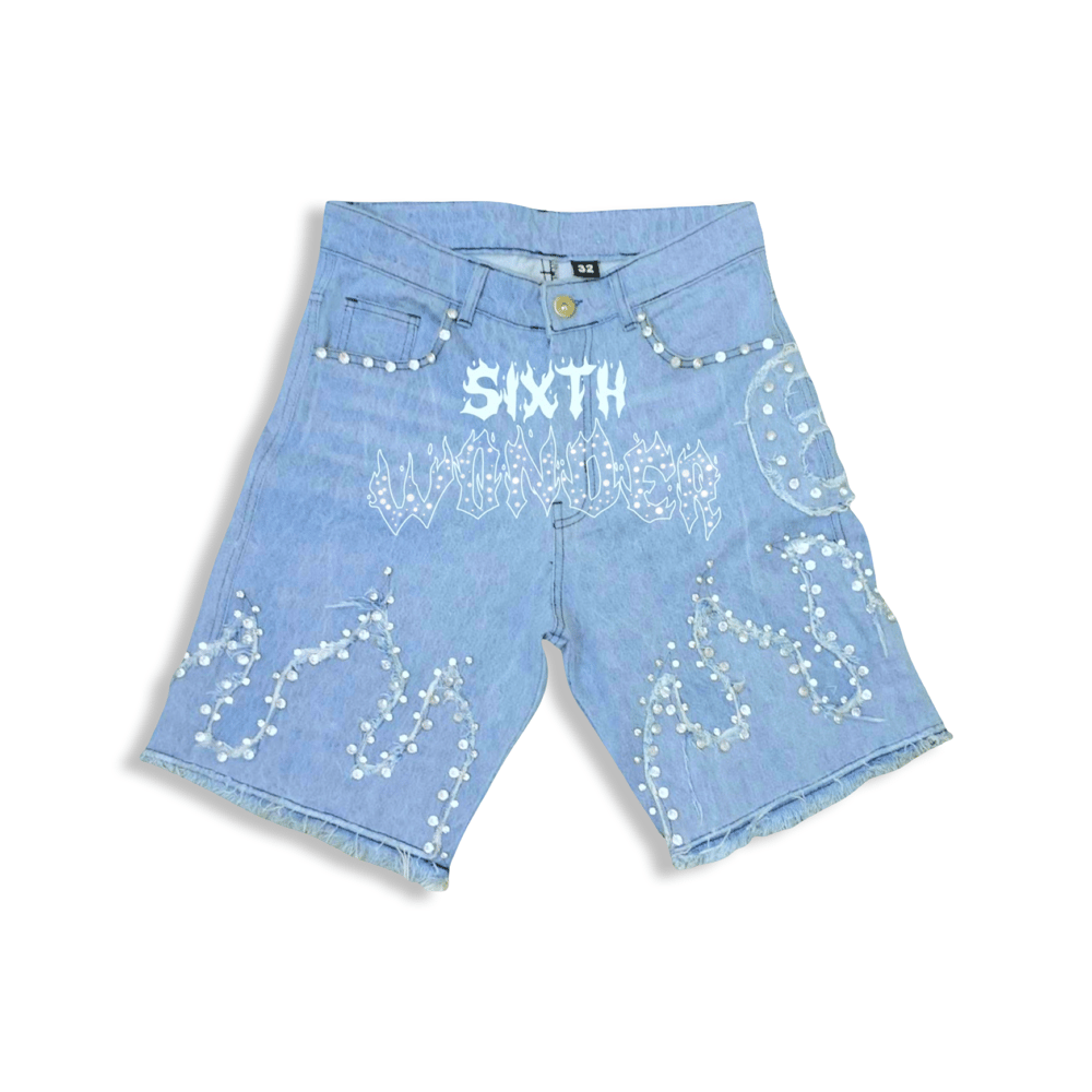 Image of Wonder Flame Jean Shorts ( Pre-order Sale) 