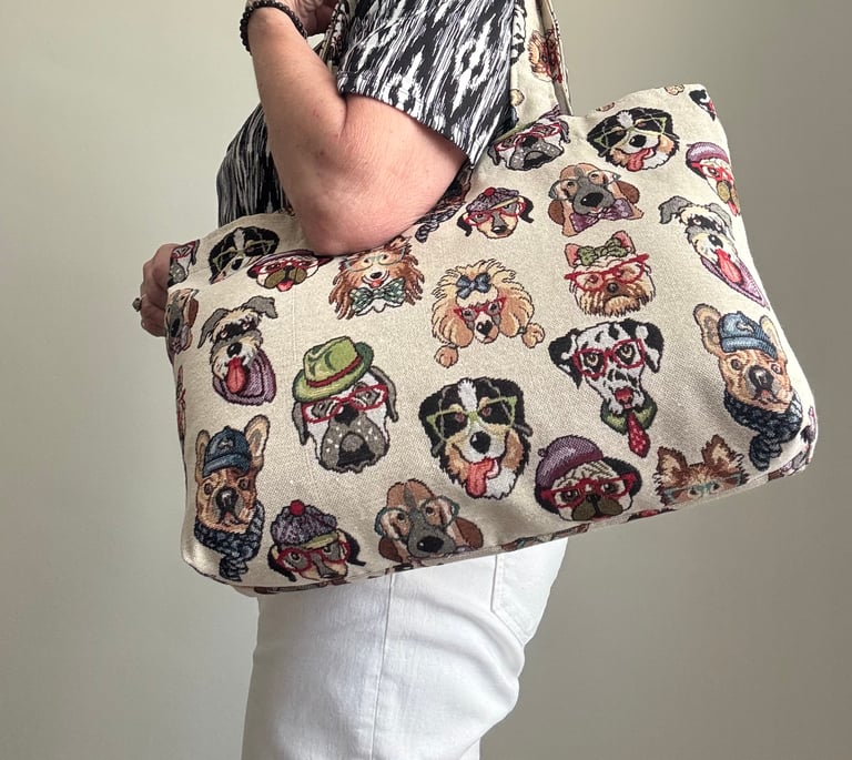 Mad dog large tote bag