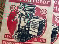 Image 2 of Stromberg Carb Linocut Print (kraft edition)  FREE SHIPPING