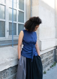 Image 4 of BLACK patchwork skirt