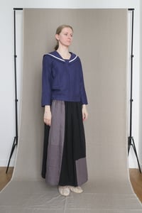 Image 1 of BLACK patchwork skirt