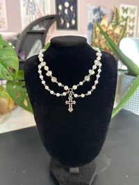 Image 2 of Pearly Cross Necklace 