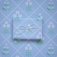 Image 3 of Beautiful double sided wrapping paper with botanical motif.
