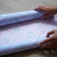 Image 4 of Beautiful double sided wrapping paper with botanical motif.