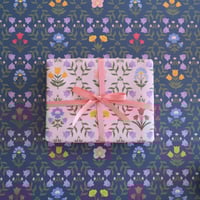 Image 2 of Double Sided Folk Floral Patterned Paper