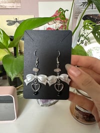 Image 2 of Ribbon Heart Earrings