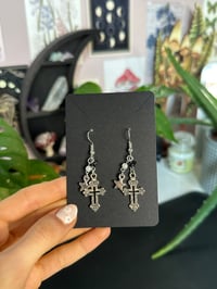 Image 2 of Cross Star Earrings 