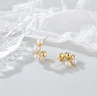 Image 2 of J A S M I N E | Pearl Hoops 