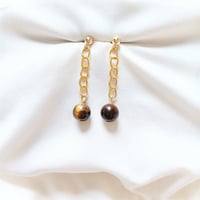 Image 2 of Tiger eye earrings 