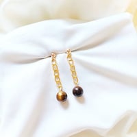 Image 3 of Tiger eye earrings 