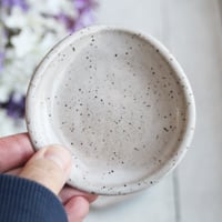 Image 5 of Small Spoon Rest in Speckled Natural Beige, Handcrafted Made in USA