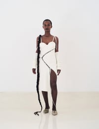 Image 1 of S-neck-line midi dress 