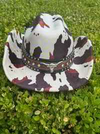 Image 2 of Cow Print Cowboy Hat