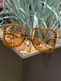 Image 1 of Champagne Striped Sunglasses w/Light Tint