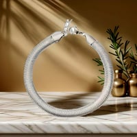 Image 1 of Herringbone Bracelet | Silver Stainless Steel
