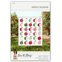 Image 1 of APPLE SEASON Quilt Pattern 64" x 76" byJennifer Long