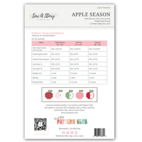 Image 2 of APPLE SEASON Quilt Pattern 64" x 76" byJennifer Long