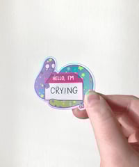 Hello, I'm crying Itkupitkula holo sticker