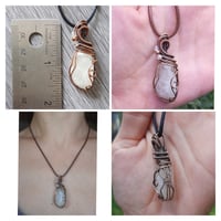 Image 4 of Natural Citrine pendant in oxidized copper