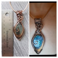 Image 5 of Labradorite in oxydized copper 