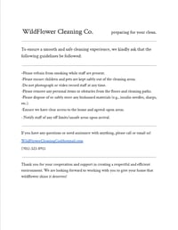 Image 2 of Info/Preparing for your clean.