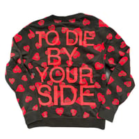 Image 2 of Custom Vintage Sandro Paris Sweatshirt – “To Die By Your Side” (L)