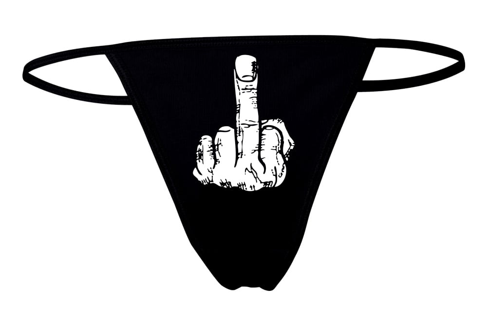 Middle Finger Thong Panties