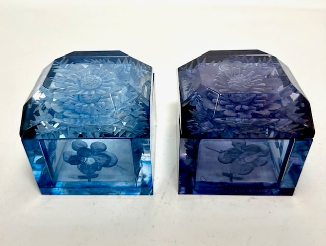 Image of Jumbo Mini Lucite Boxes (Blue Tones)