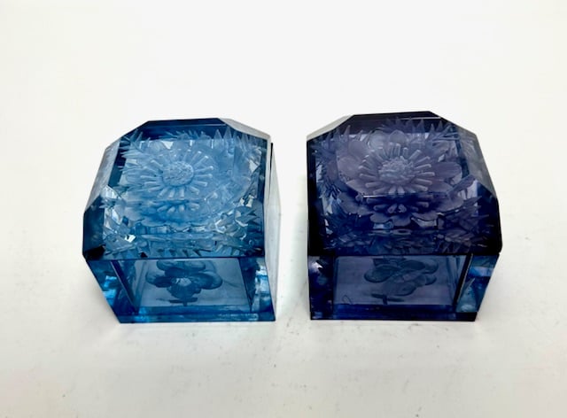 Image of Jumbo Mini Lucite Boxes (Blue Tones)