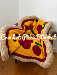 Image 1 of Crochet Pizza Blanket (Personal Pan)