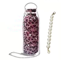 Image 1 of Perla Diamond Tumbler 17oz, 25oz, 32oz | Pink Leopard