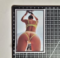 Image 2 of Large Stunner In Neon Green See Through Bikini Set Booty Matte Vinyl Sticker