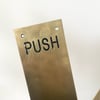 Vintage brass door finger plates 