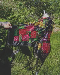 Image 2 of Black Rose piano shawl 