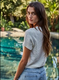 Image 2 of  Short sleeve textured knit 