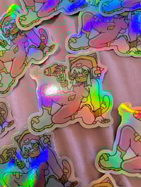 Image 1 of KITTY BLASTER holographic sticker (P*SSY'S NEW GROOVE VER.)