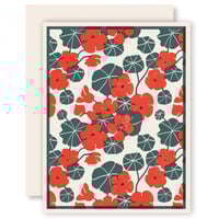 Image 1 of Heartell Press - Letterpress Nasturtiums / Boxed Set of Six Cards
