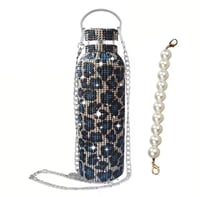 Image 1 of Perla Diamond Tumbler 17oz, 25oz, 32oz | Blue Leopard 
