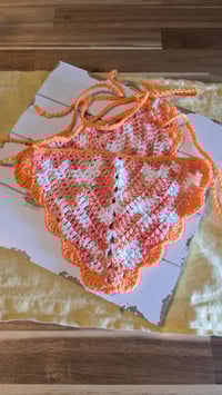Image 4 of Orange Creamsicle- crochet bandana