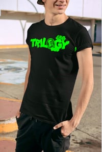 Image 4 of Trilogy456wear Black Bikelife Tee – Green Dice Logo