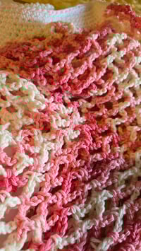 Image 3 of Strawberry Shortcake -large crochet mesh market bag