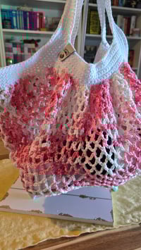 Image 5 of Strawberry Shortcake -large crochet mesh market bag