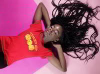 Image 4 of Trilogy456wear Red Tee – Gold Dice Logo