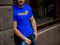 Image 2 of Trilogy456wear Royal Blue Bikelife Tee – Gold Logo
