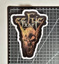 Image 2 of Large Celtic Frost Horned Demon Matte Vinyl Sticker